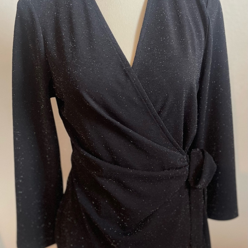 Anne Klein Black blouse with Subtle Shine